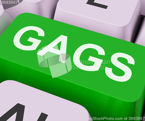 Image of Gags Key Shows Humor Jokes Or Comedy