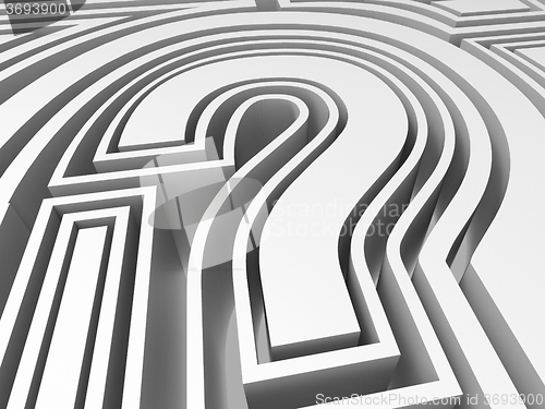 Image of Question Mark Symbol Showing FAQ Solving
