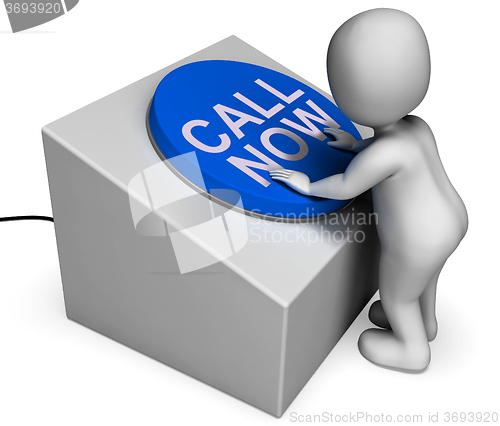 Image of Call Now Button Means Hotline Or Inquiries
