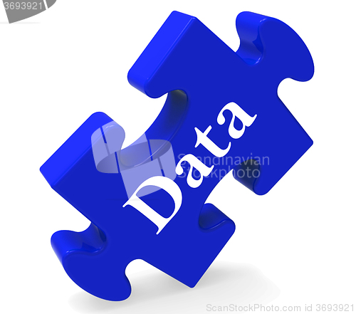 Image of Data Puzzle Shows Digital Info Computing And Archive