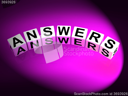 Image of Answers Dice Represent Responses and Solutions to Questions