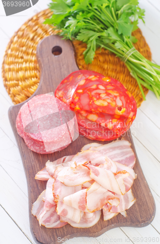 Image of salami and bacon