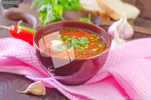 Image of fresh beet soup