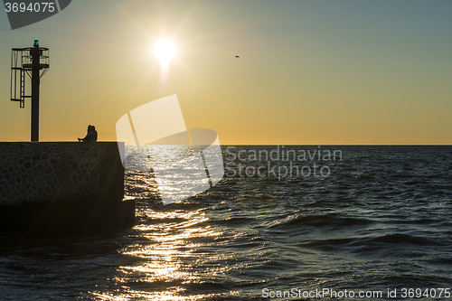 Image of sunset over the Baltic Sea