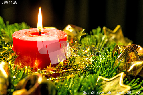 Image of Candle on advent wreath