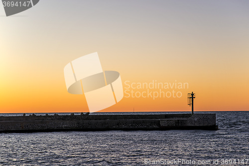 Image of afterglow over the Baltic Sea