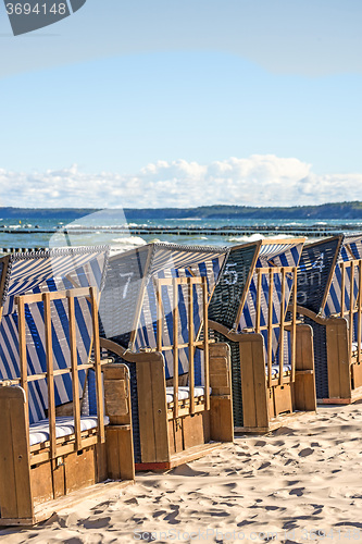 Image of beach chairs at the Baltic Sea in Poland