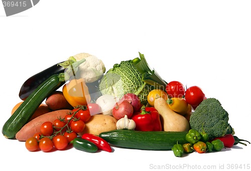 Image of Vegetable harvest isolated