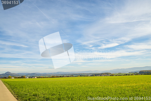 Image of country idyll with view to German highlands