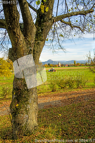 Image of country idyll with view to German highlands