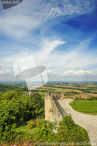 Image of panoramic view of the castle of Waldenburg, Germany