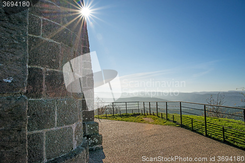 Image of Church wall in back lighting