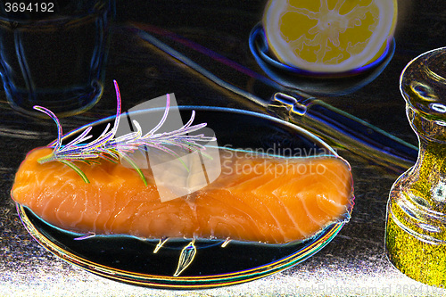 Image of Raw salmon fillet