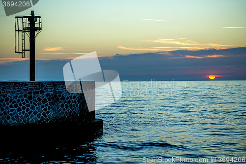 Image of sunset over the Baltic Sea