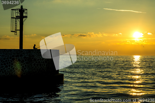 Image of sunset over the Baltic Sea