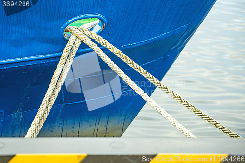 Image of Mooring line of a trawler