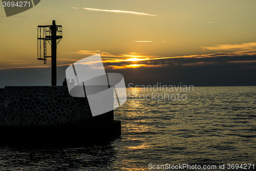 Image of sunset over the Baltic Sea