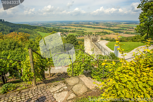 Image of panoramic view of the castle of Waldenburg, Germany