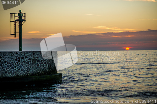 Image of sunset over the Baltic Sea