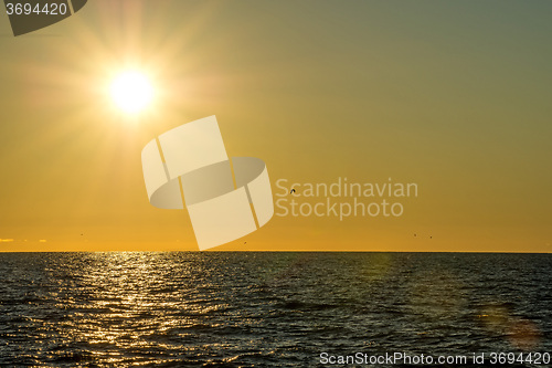 Image of sunset over the Baltic Sea