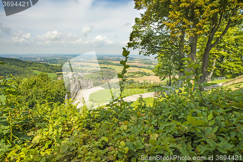 Image of panoramic view of the castle of Waldenburg, Germany