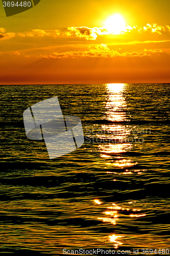 Image of sunset over the Baltic Sea