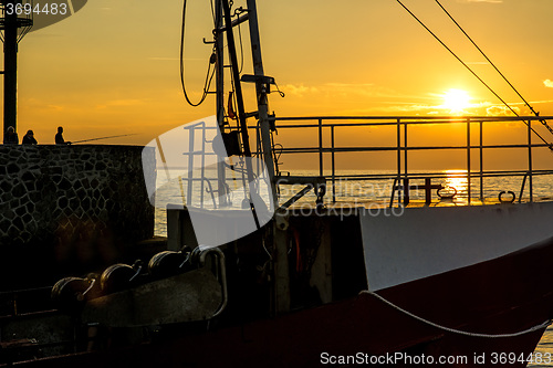 Image of sunset over the Baltic Sea