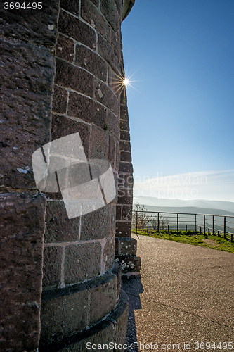 Image of Church wall in back lighting