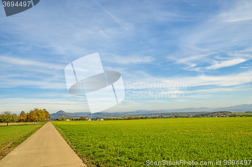 Image of country idyll with view to German highlands