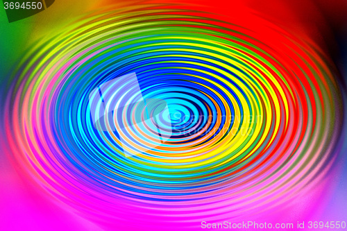 Image of spinning, colorful circle