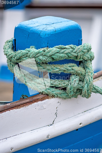 Image of Mooring line of a trawler