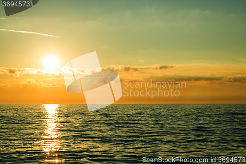 Image of sunset over the Baltic Sea