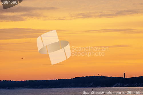 Image of Sunrise over the Baltic Sea with groynes