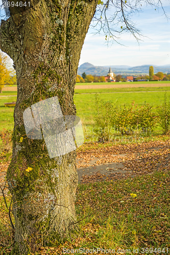 Image of country idyll with view to German highlands