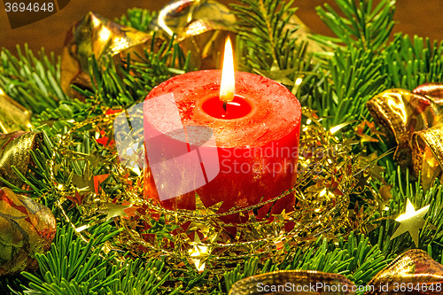 Image of Candle on advent wreath