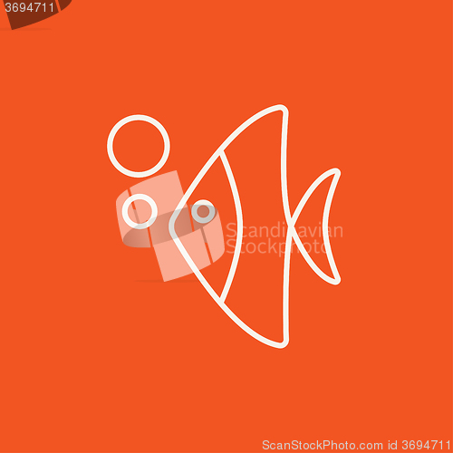 Image of Fish under water line icon.