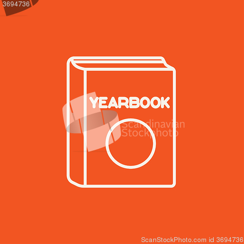 Image of Yearbook line icon.