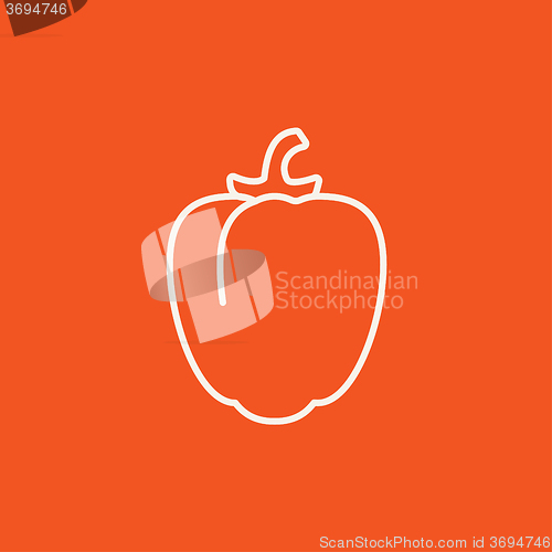 Image of Bell pepper line icon.