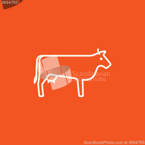 Image of Cow line icon.