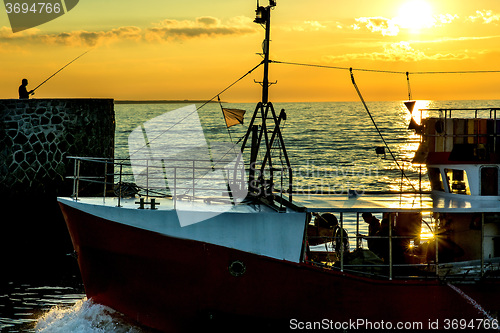 Image of sunset over the Baltic Sea