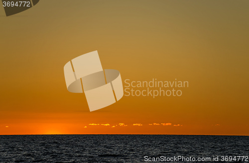 Image of sunset over the Baltic Sea, afterglow