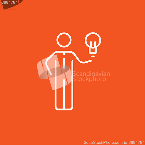 Image of Business idea line icon.
