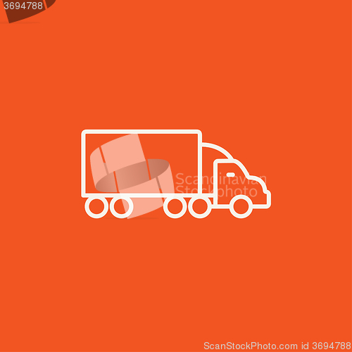 Image of Delivery truck line icon.