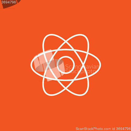 Image of Atom line icon.