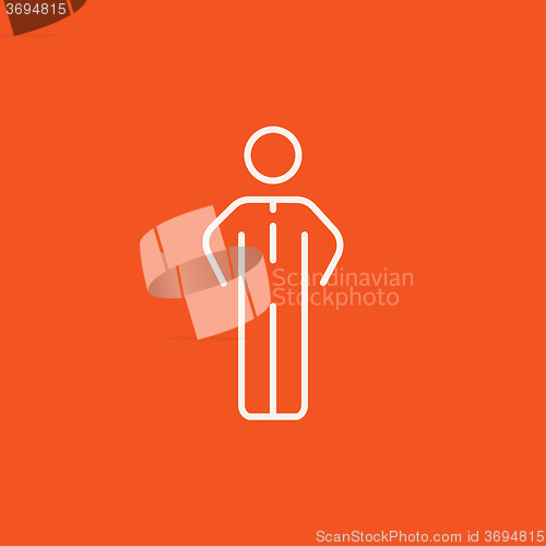 Image of Businessman standing line icon.