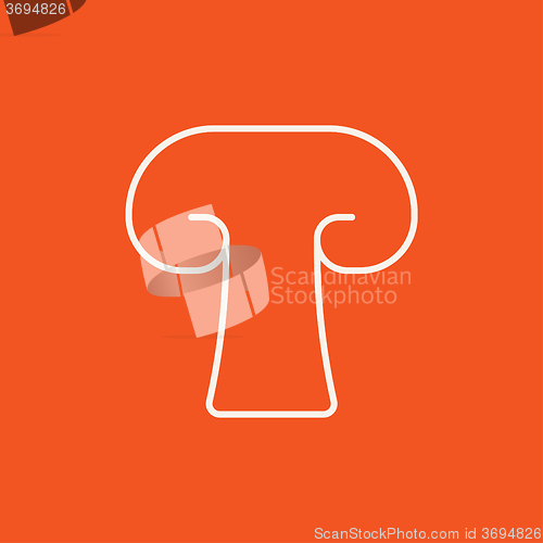 Image of Mushroom line icon.