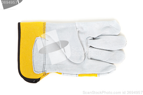 Image of Yellow leather gloves
