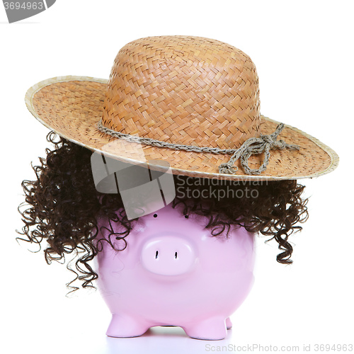 Image of Money-box and straw hat