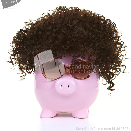Image of Money-box and wig