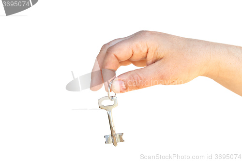 Image of The key on palm